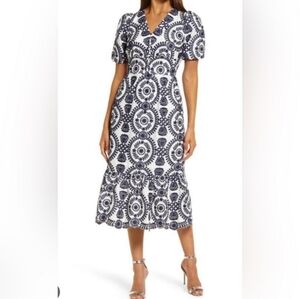 Adelyn Rae Luisa Embroidered Midi Dress